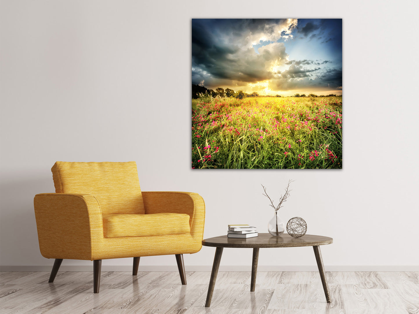 Leinwandbild Die Blumenlandschaft