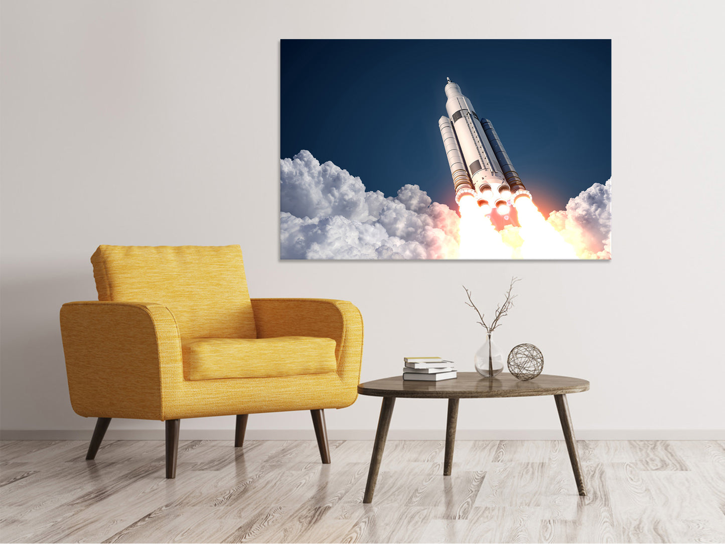 Leinwandbild Raketenstart