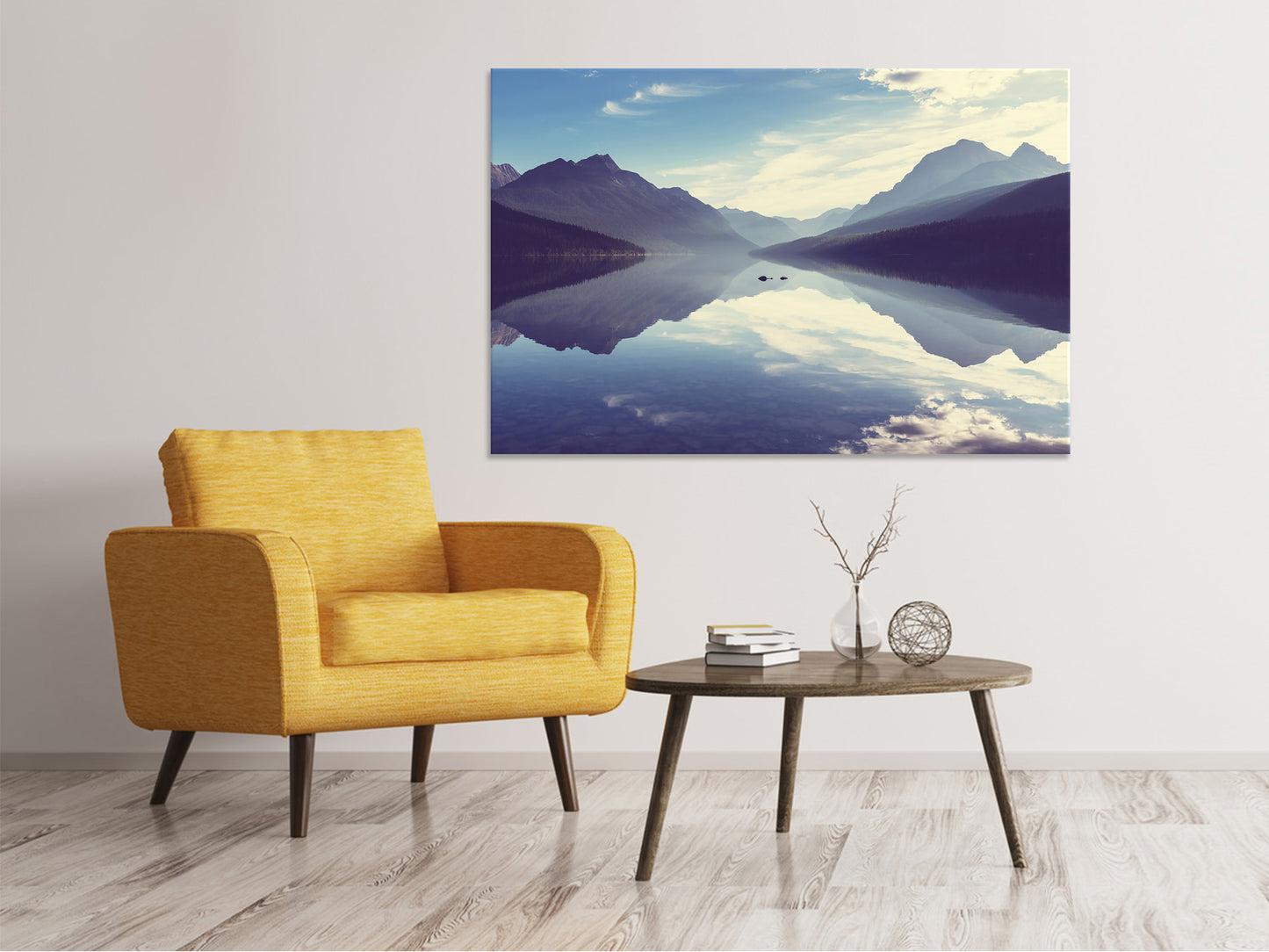 Leinwandbild Bergspiegelung