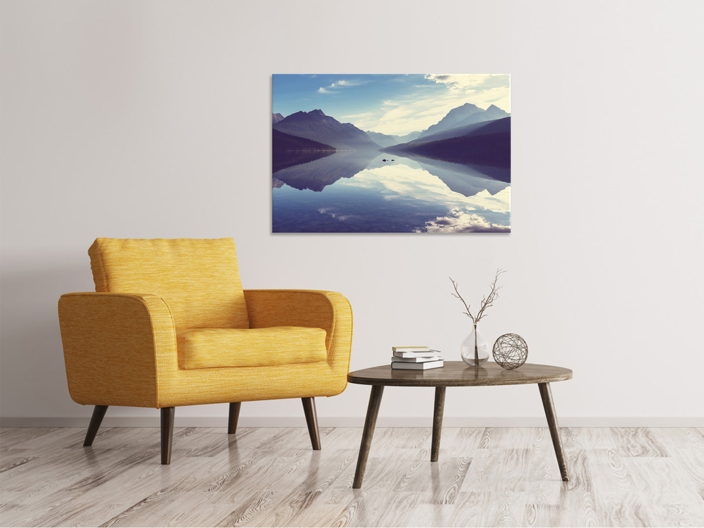 Leinwandbild Bergspiegelung
