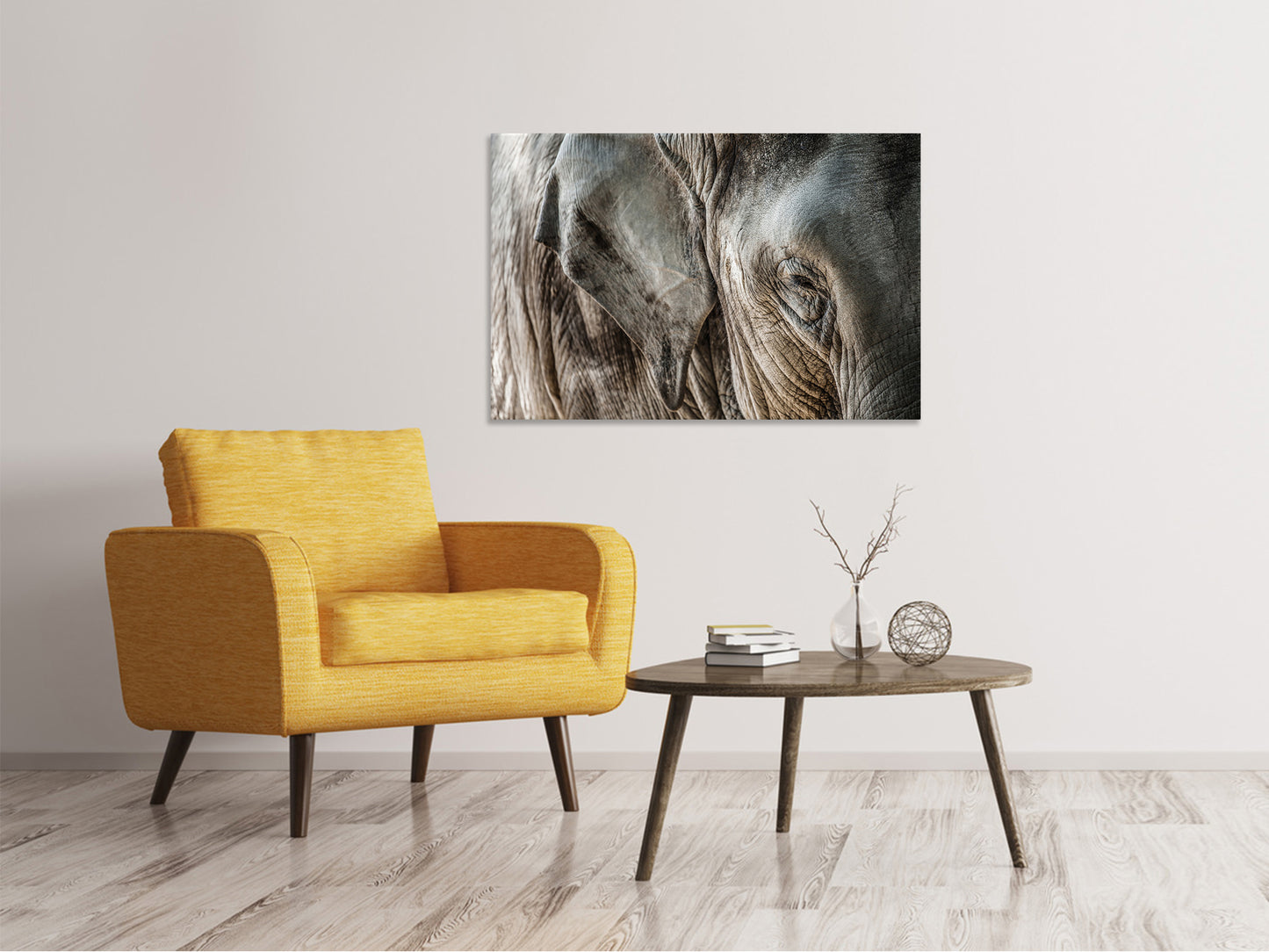Leinwandbild Close Up Elefant
