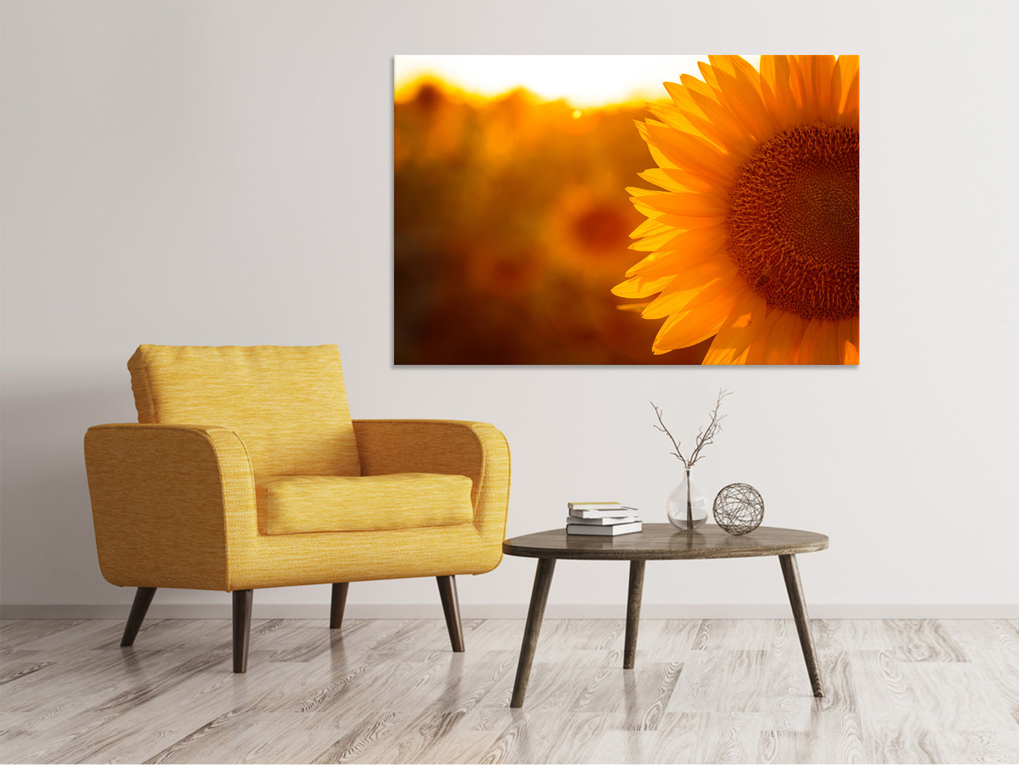 Leinwandbild Macro-Sonnenblume