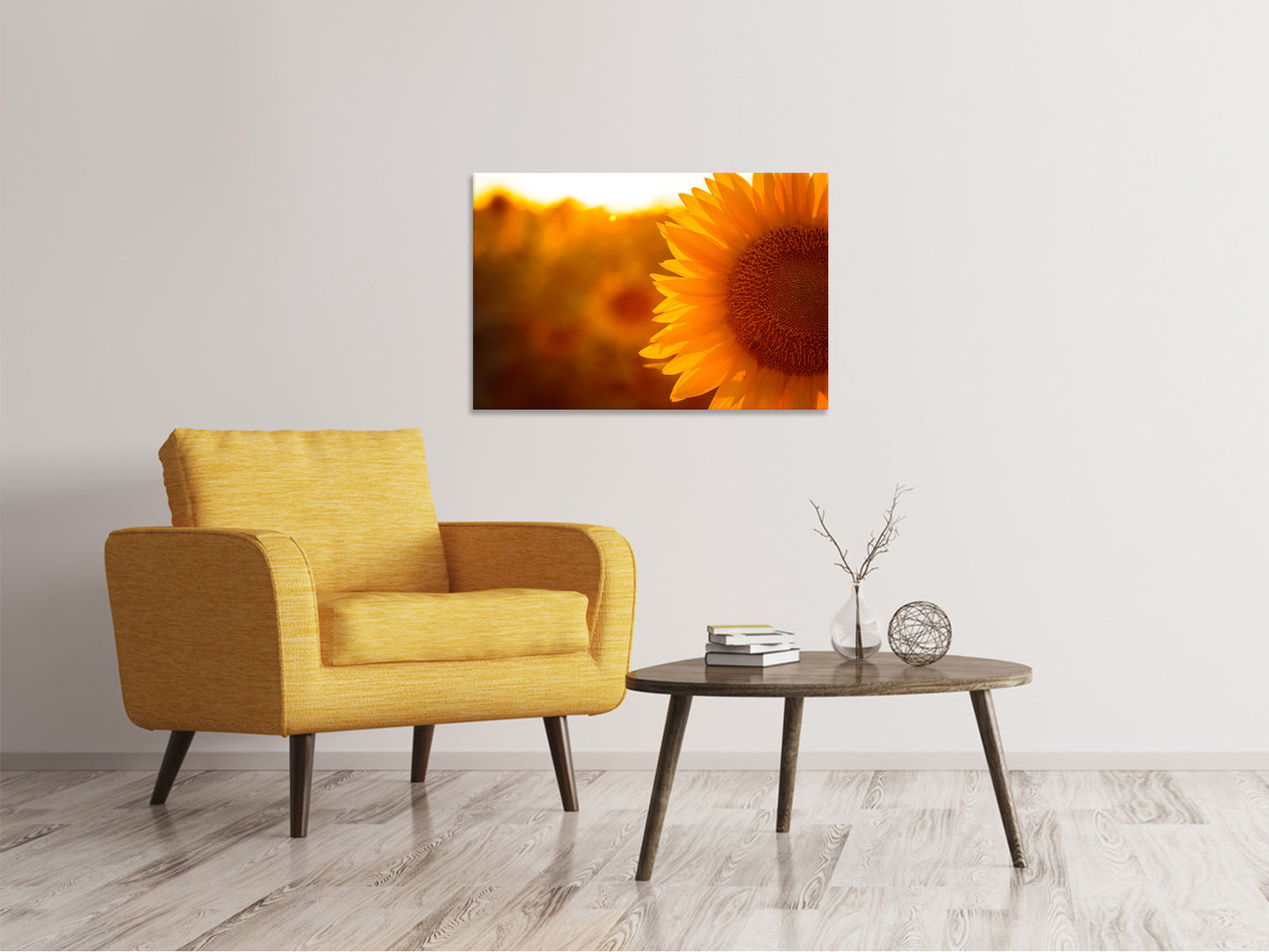 Leinwandbild Macro-Sonnenblume