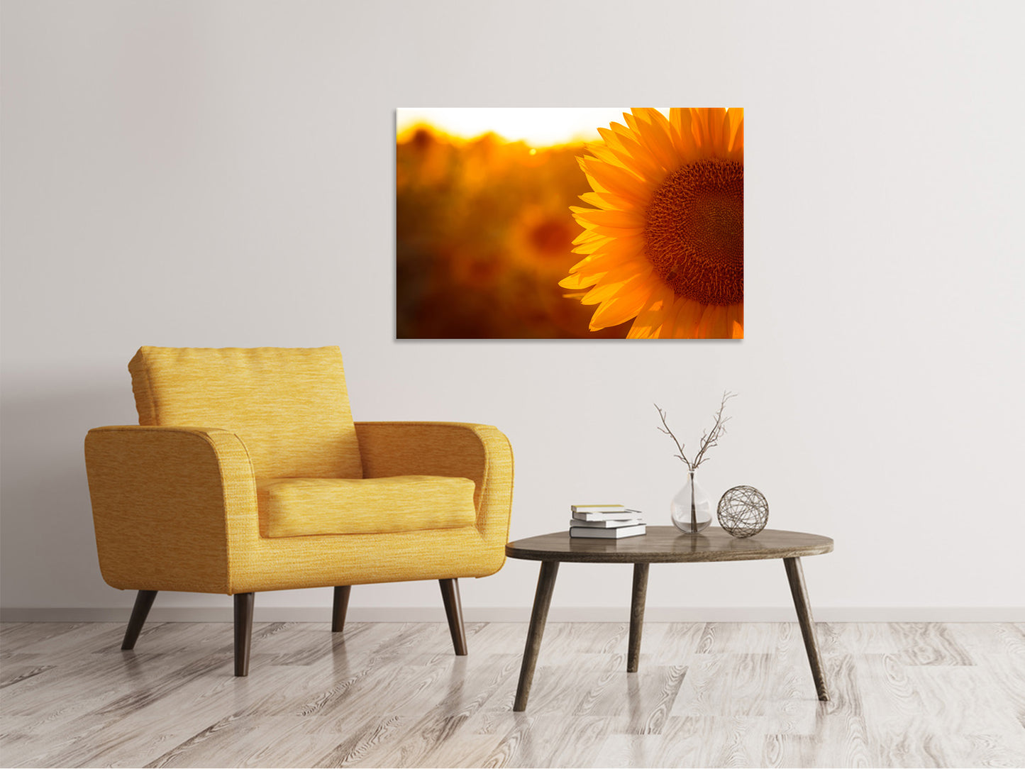 Leinwandbild Macro-Sonnenblume