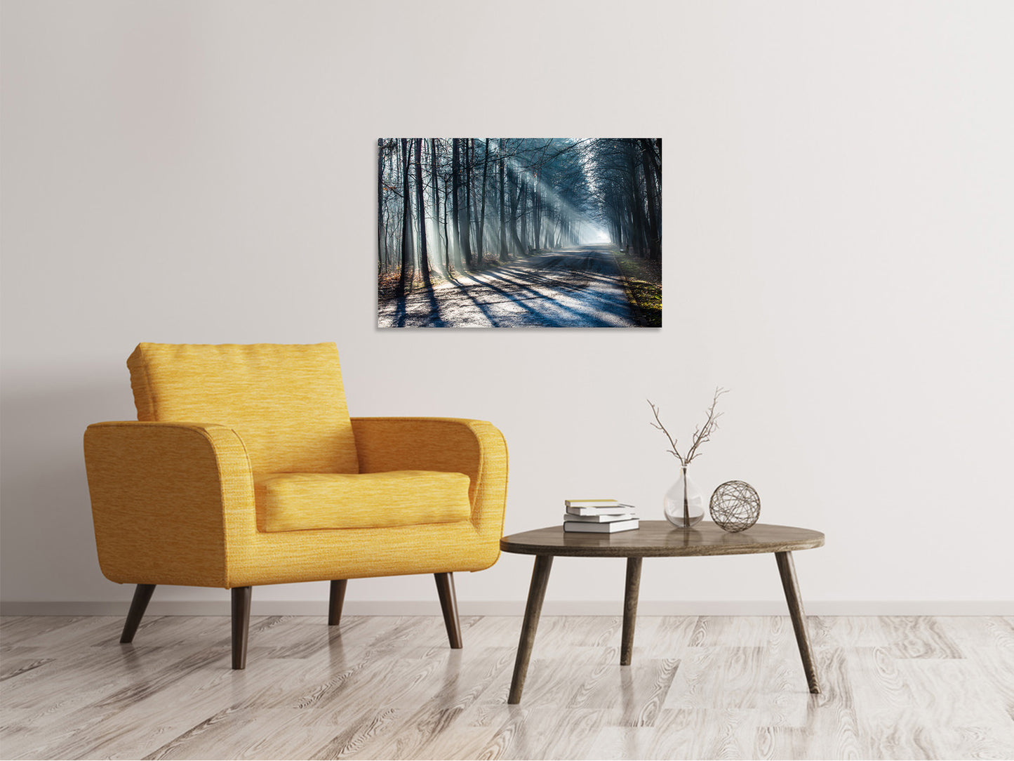 Leinwandbild Wald im Lichtstrahl