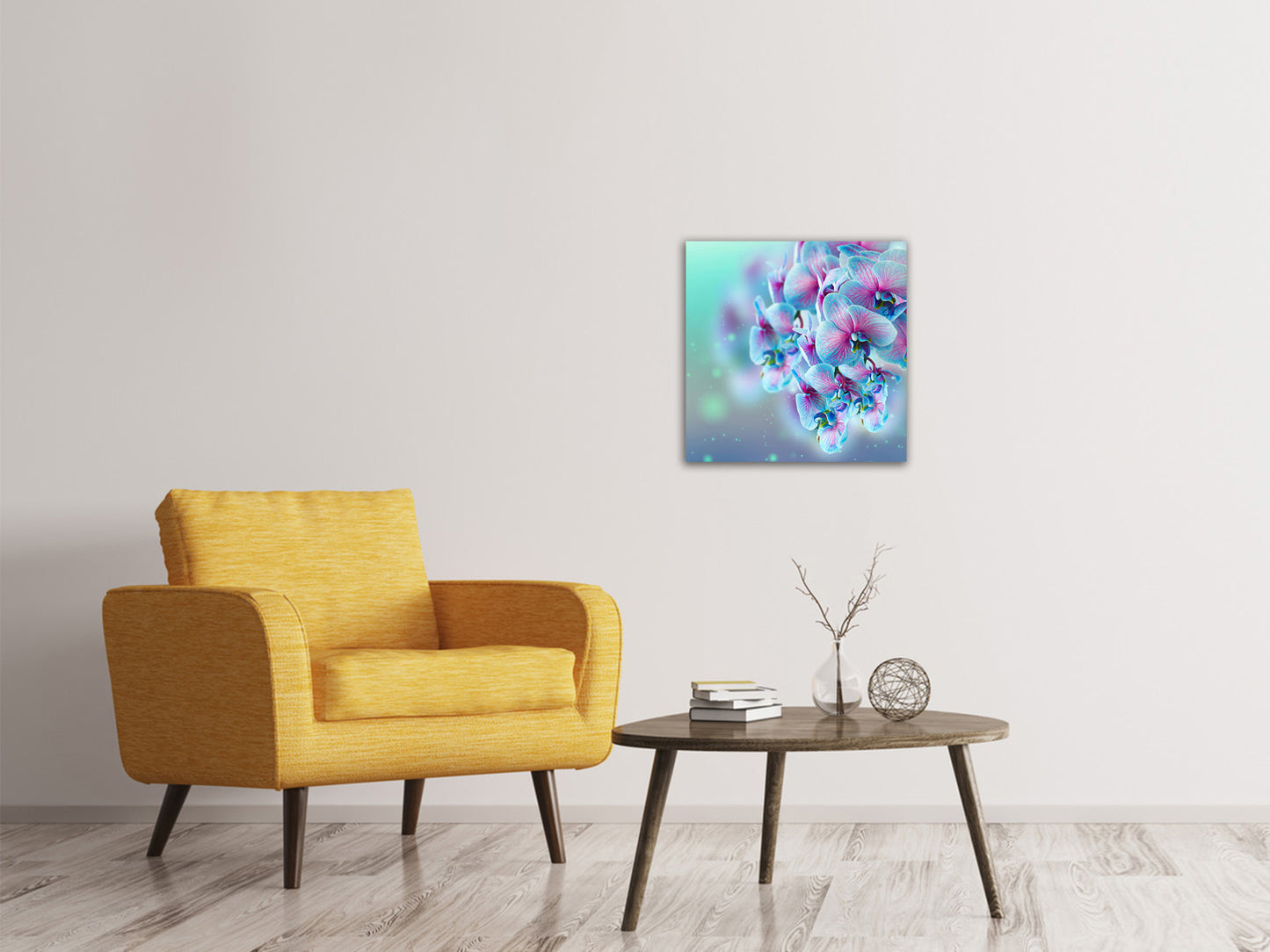 Leinwandbild Farbige Orchideen
