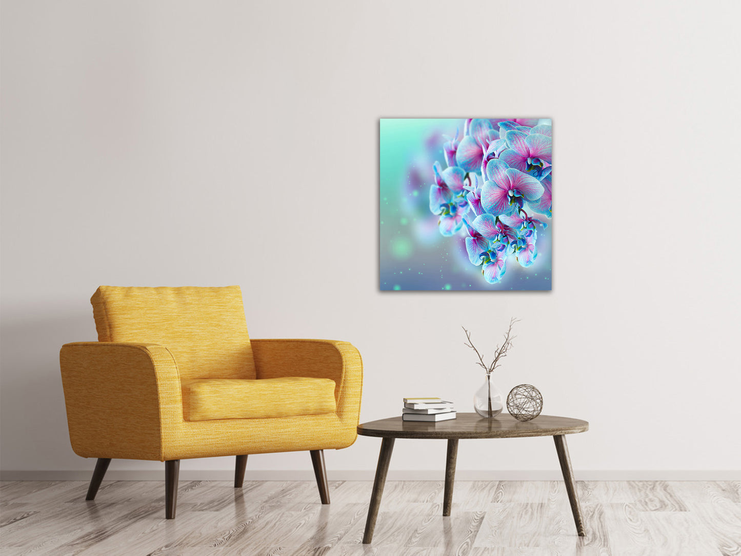 Leinwandbild Farbige Orchideen