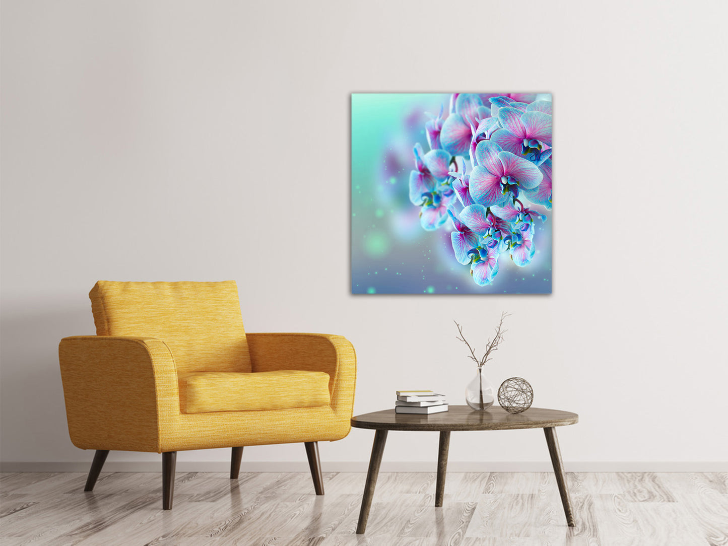 Leinwandbild Farbige Orchideen