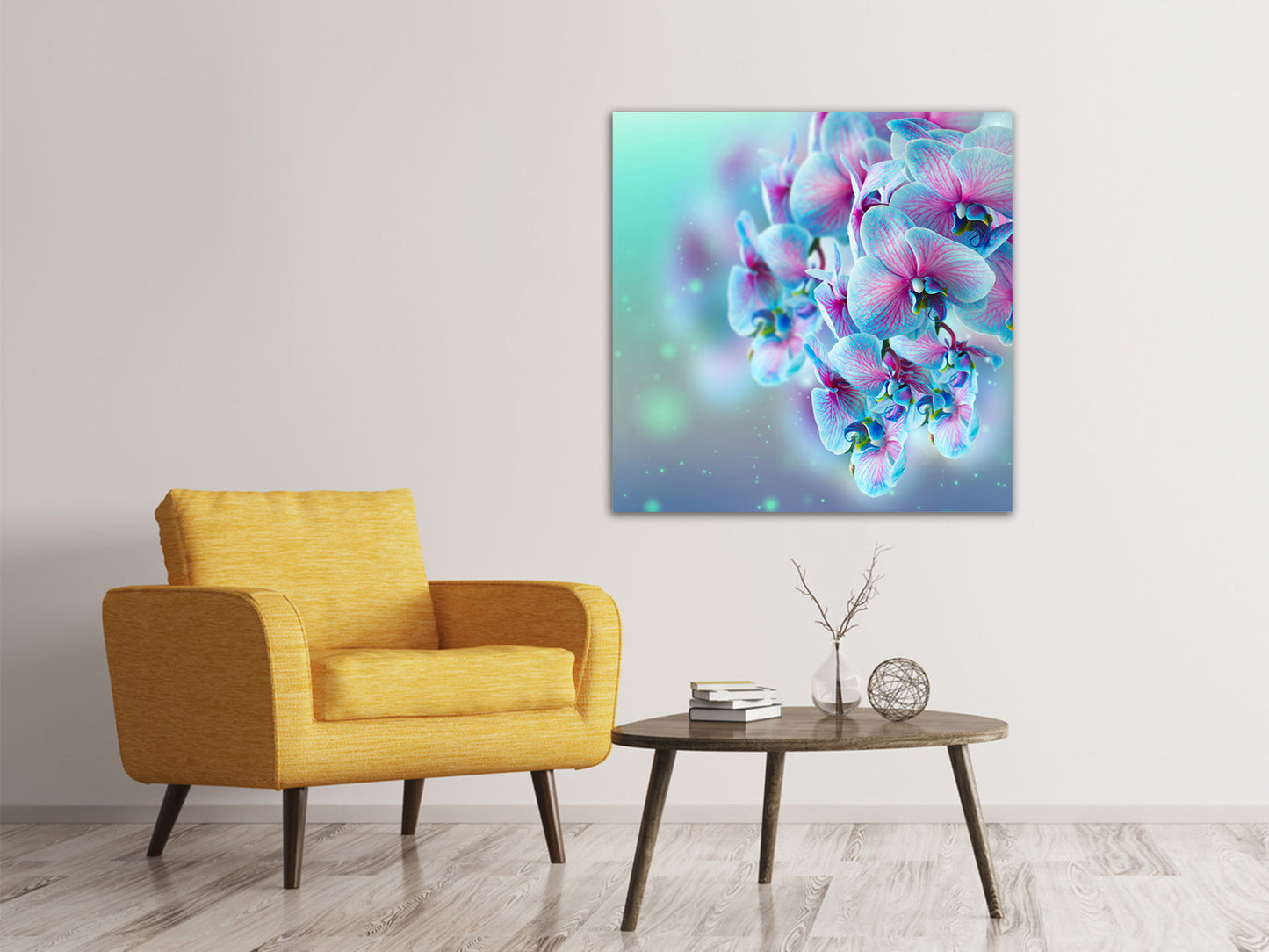 Leinwandbild Farbige Orchideen