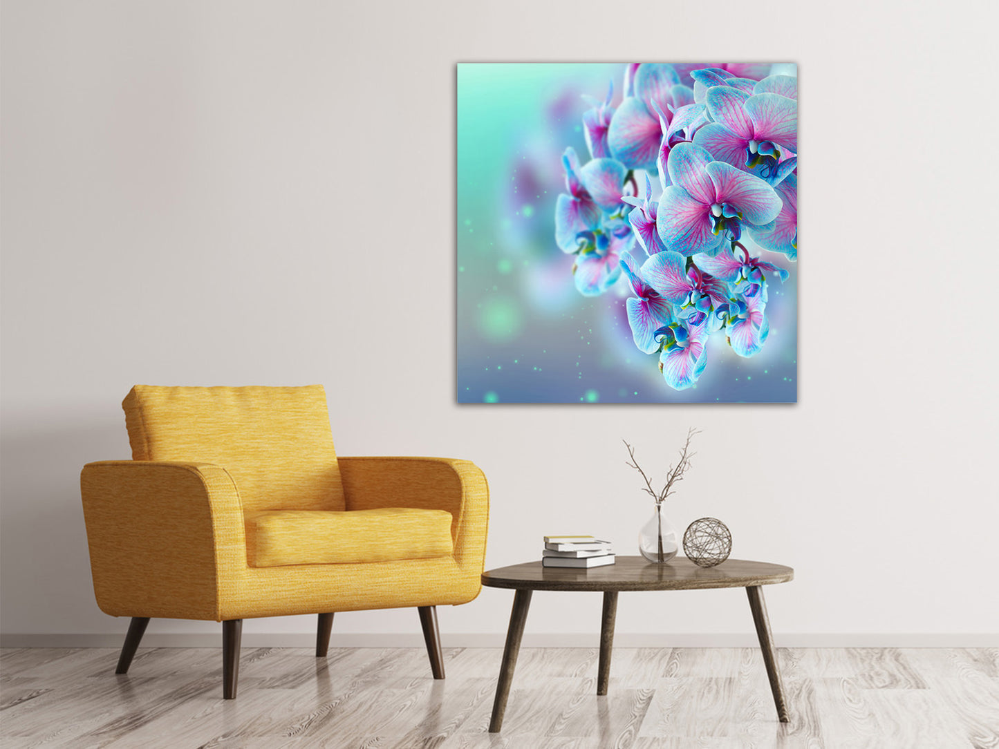 Leinwandbild Farbige Orchideen