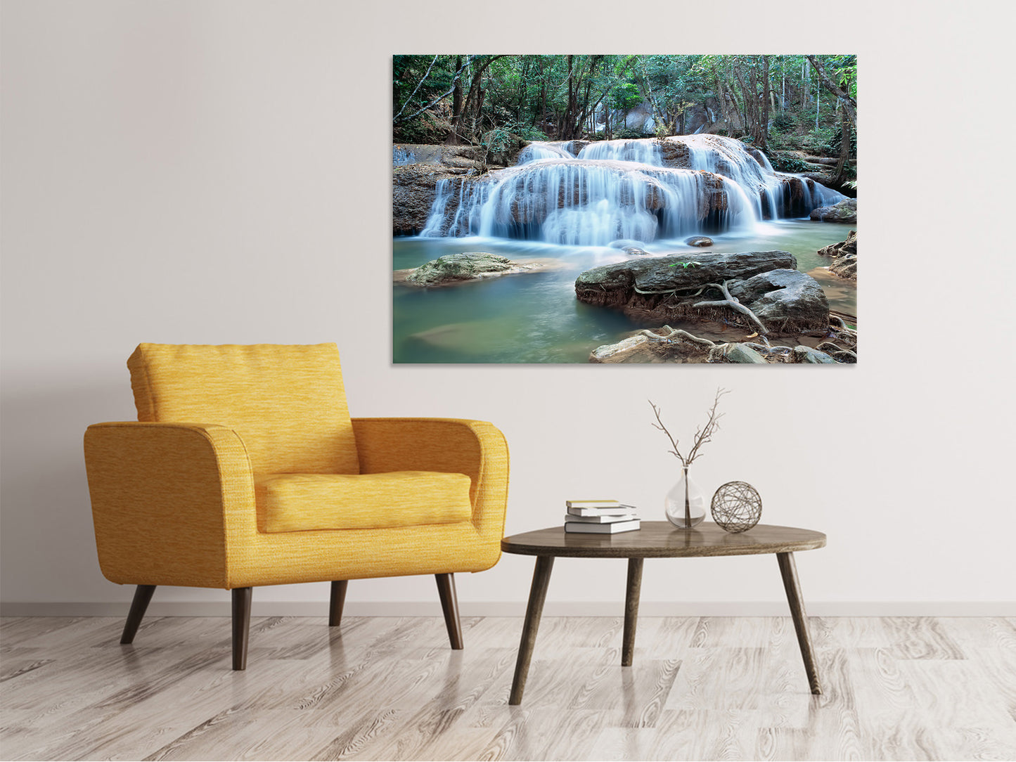 Leinwandbild Ein Wasserfall