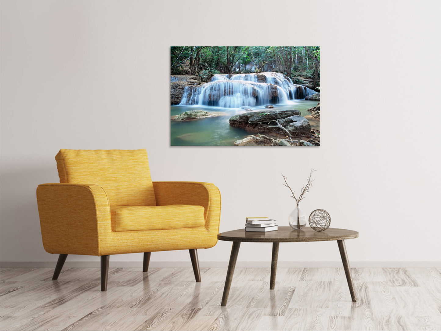 Leinwandbild Ein Wasserfall