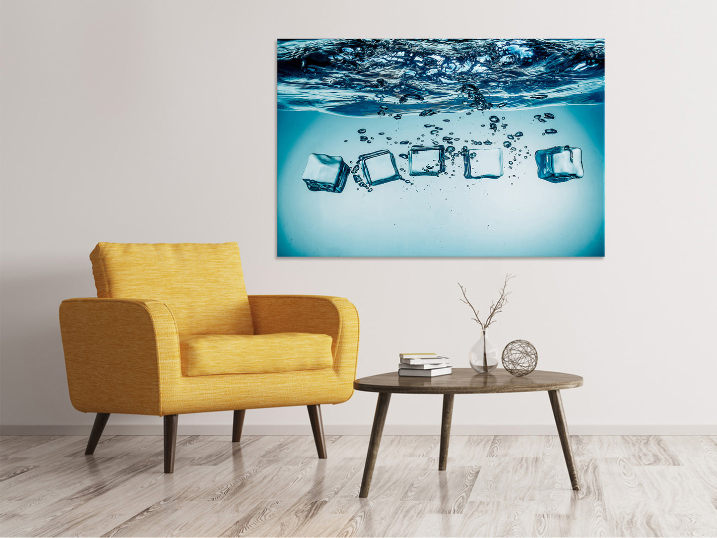 Leinwandbild Eiswürfel-Quadro