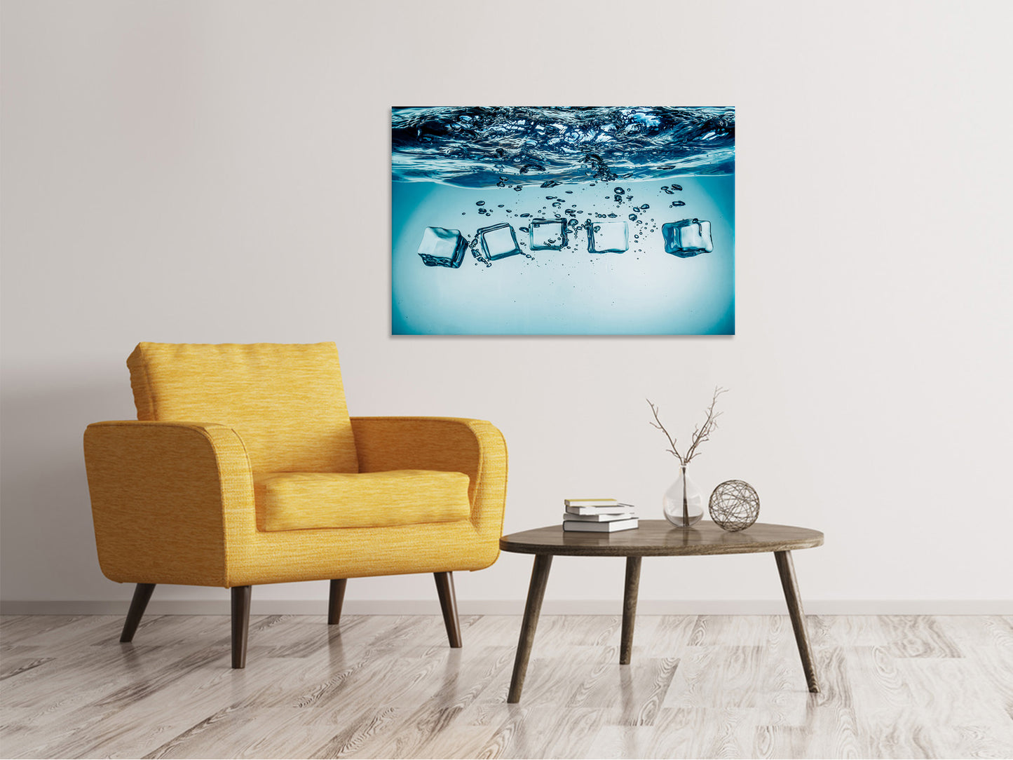 Leinwandbild Eiswürfel-Quadro