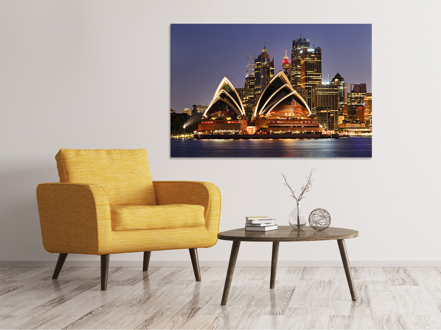 Leinwandbild Skyline Mit dem Boot vor Sydney