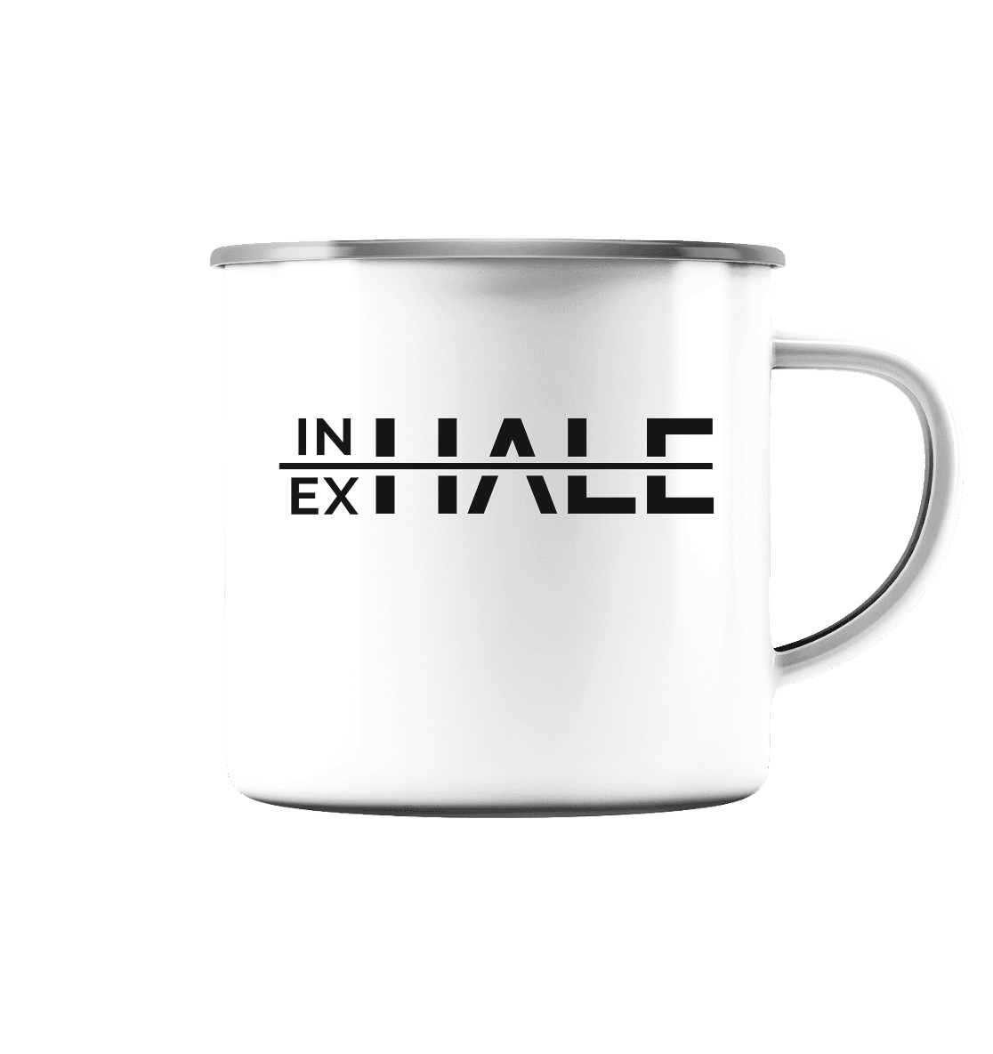 IN HALE - EX Hale - Emaille Tasse (Silber)