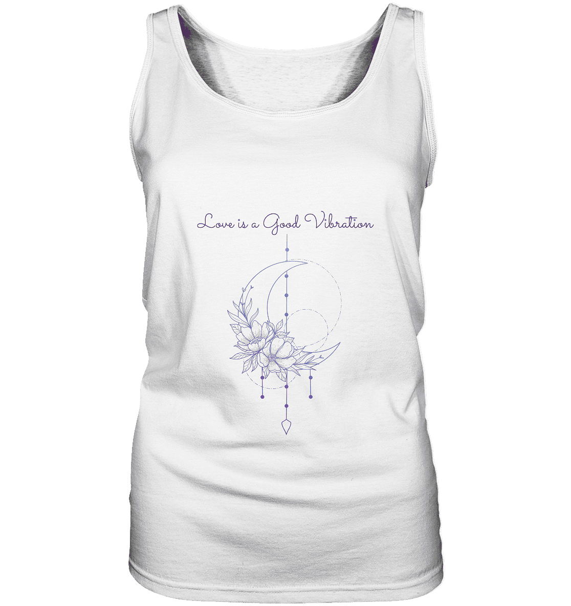 Unbearbeitet LOVE IS A GOOD VIBRATION - Damen Tank-Top