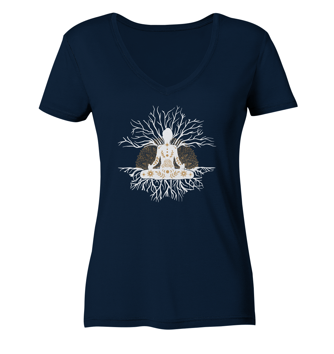 OM - Damen V-Neck Shirt Bio