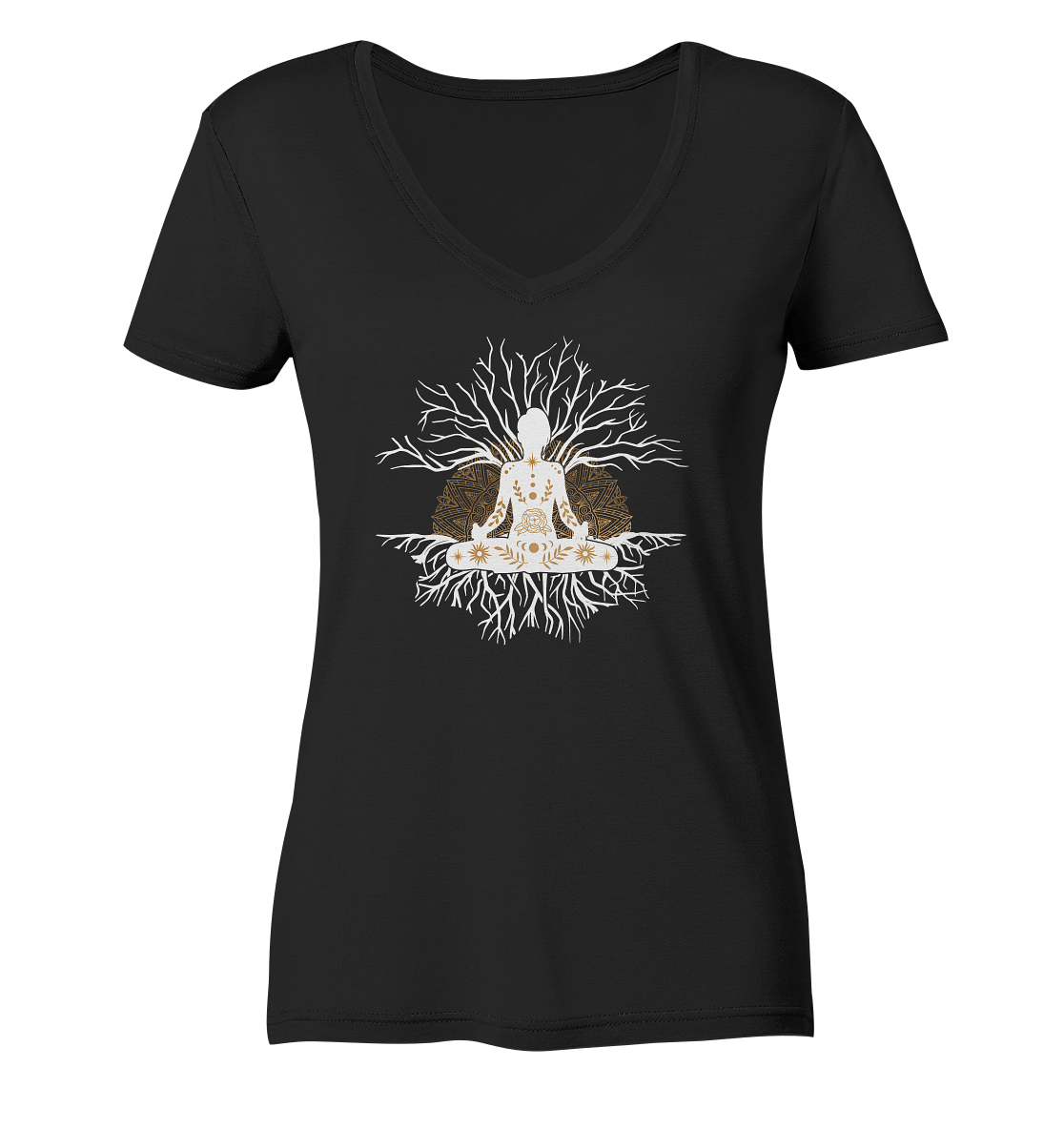 OM - Damen V-Neck Shirt Bio