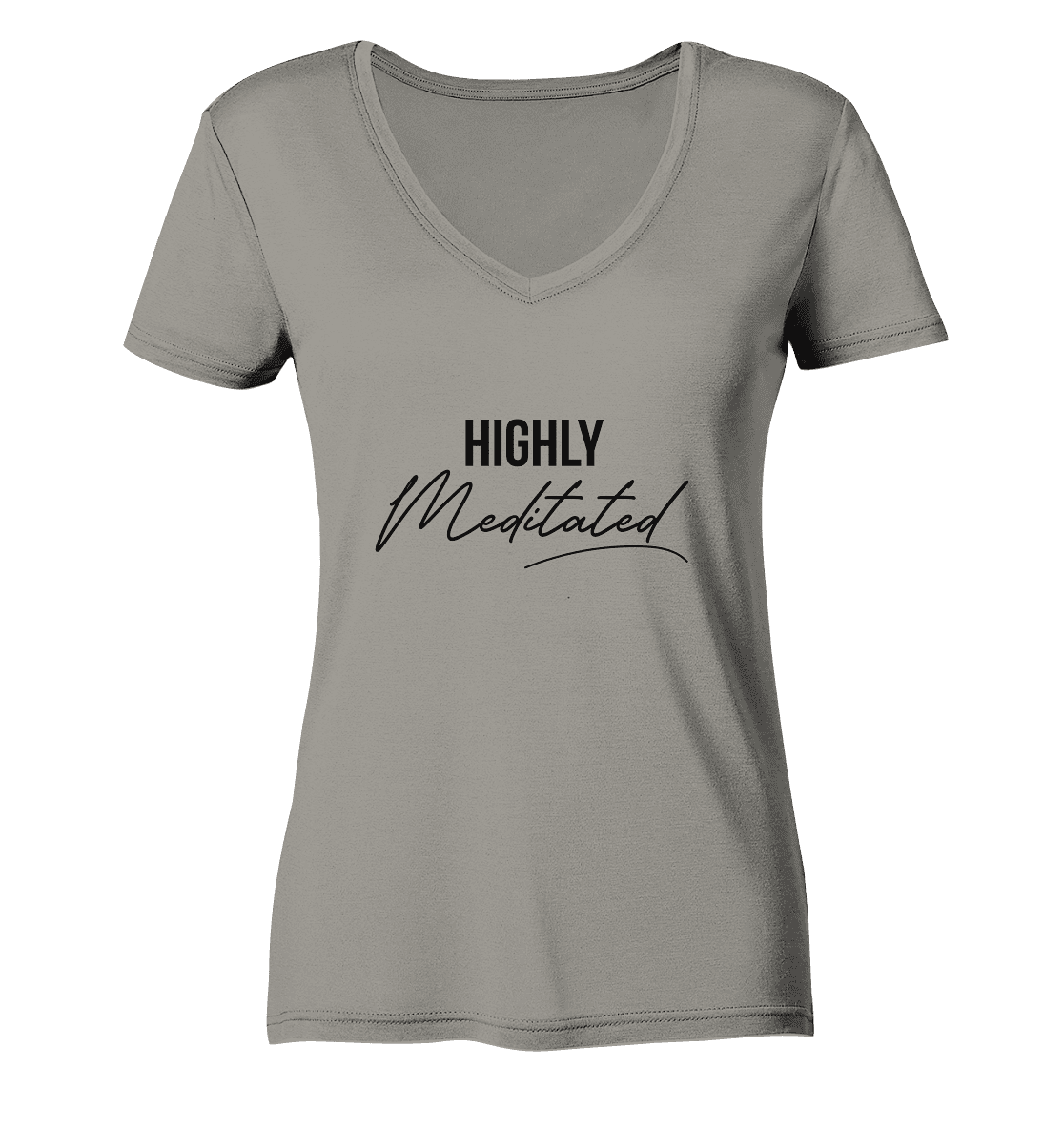 HIGHLY MEDITATED - Damen V-Neck Shirt