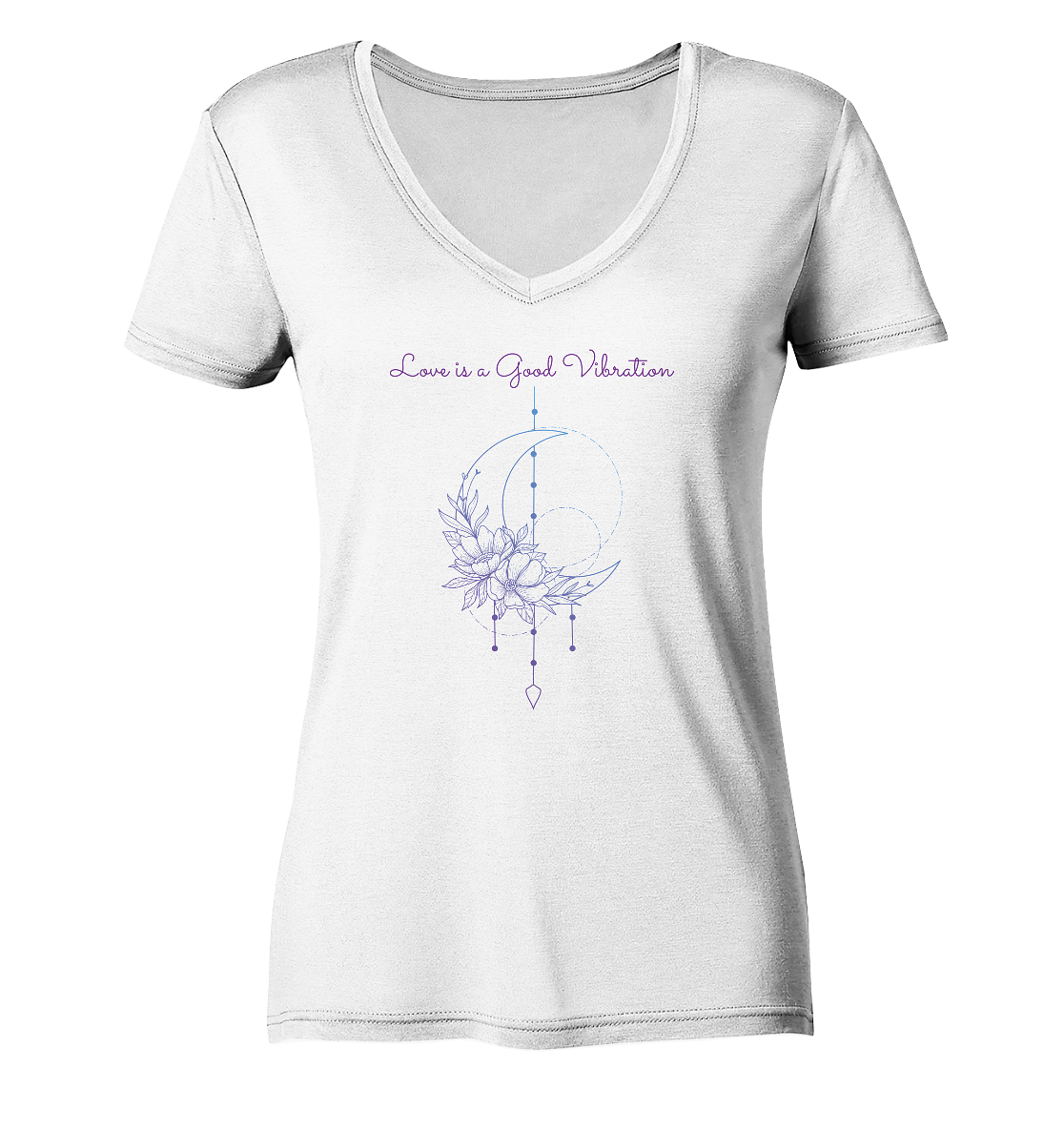 LOVE IS A GOOD VIBRATION - Damen V-Neck Shirt