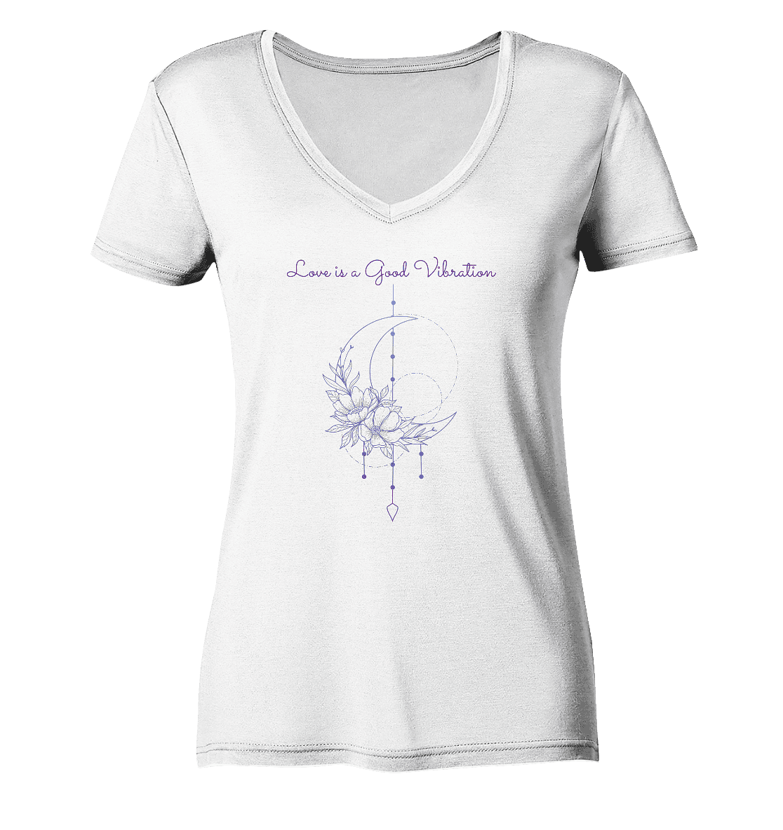 LOVE IS A GOOD VIBRATION - Damen V-Neck Shirt