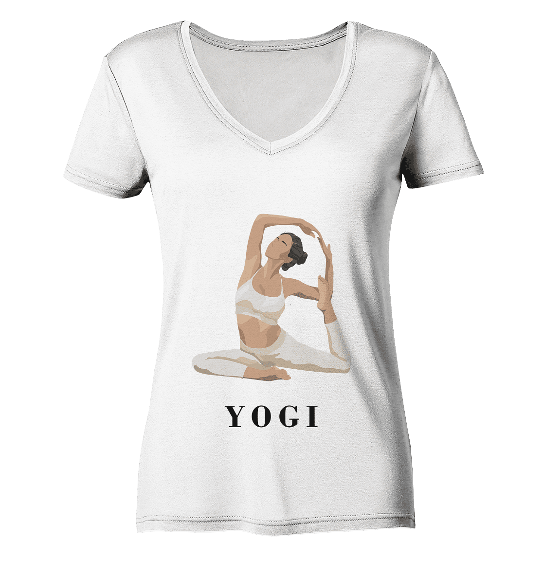 FLEXIBEL SEIN MIT YOGA - Damen V-Neck Shirt