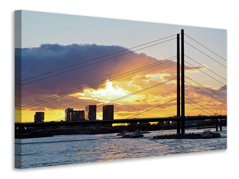 Leinwandbild Die Rheinbrücke