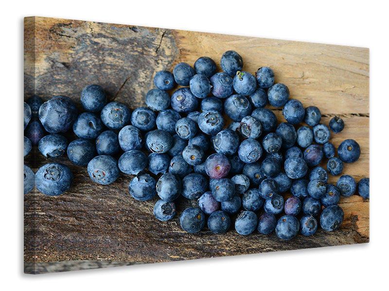 Leinwandbild Frische Heidelbeeren