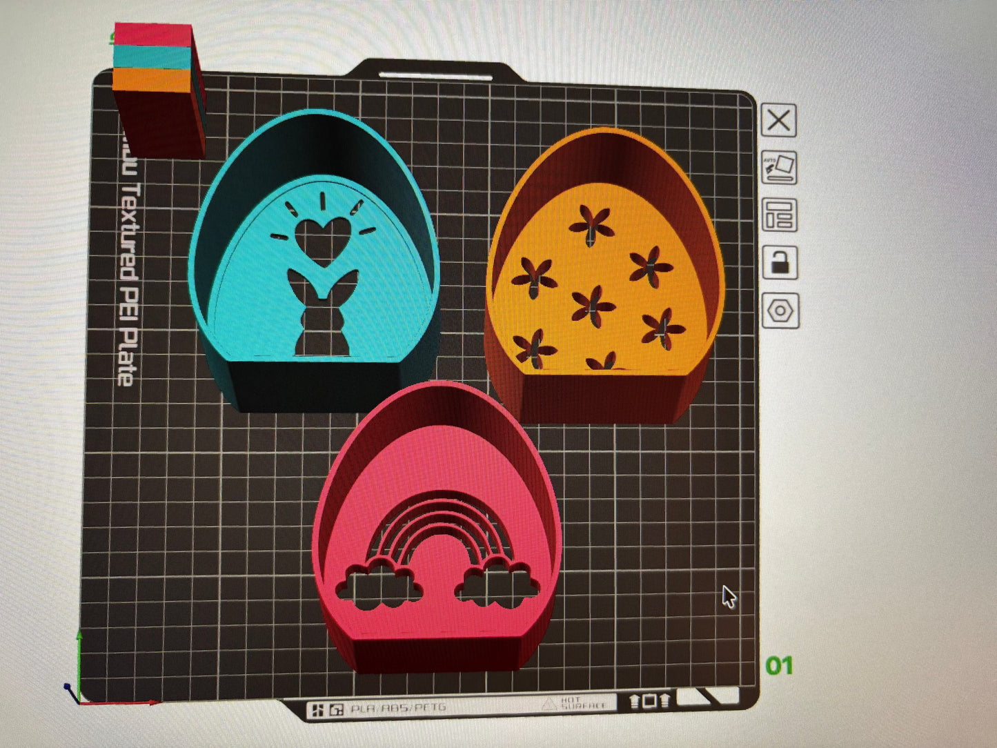 fertiges 3D Druck Modell auf dem Druckbett