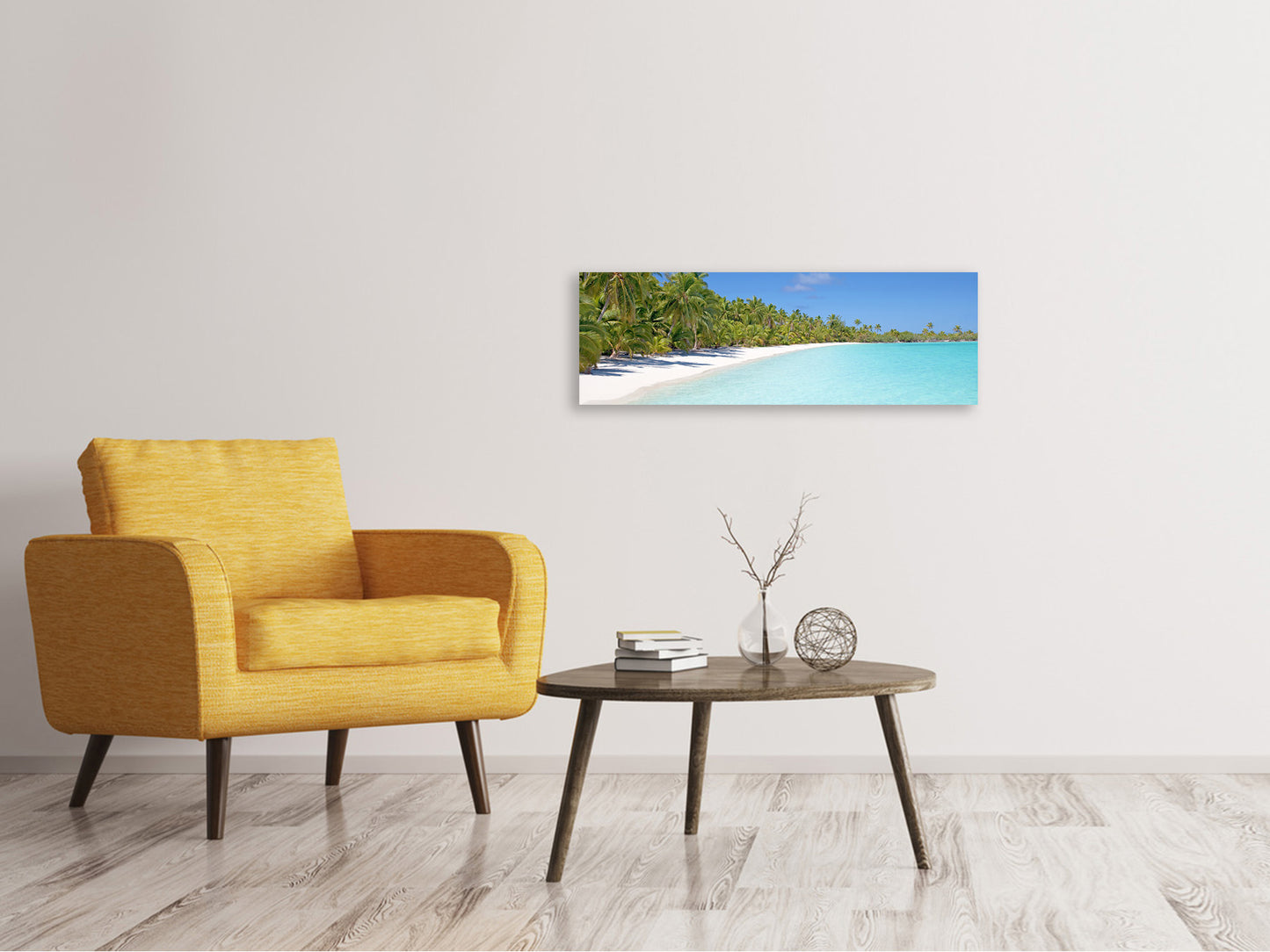 Leinwandbild Panorama Strand Spaziergang