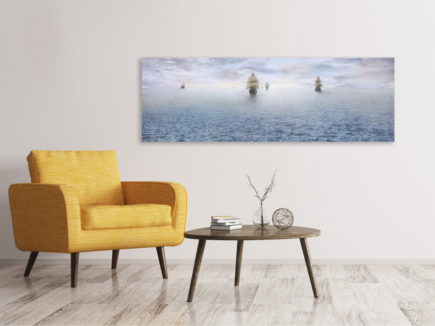 Leinwandbild Panorama Piratenschiffe