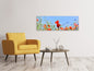 Leinwandbild Panorama Der Mohn in der Blumenwiese