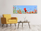 Leinwandbild Panorama Der Mohn in der Blumenwiese