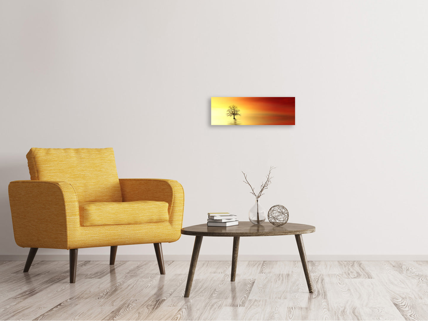 Leinwandbild Panorama Der Baum im Wasser