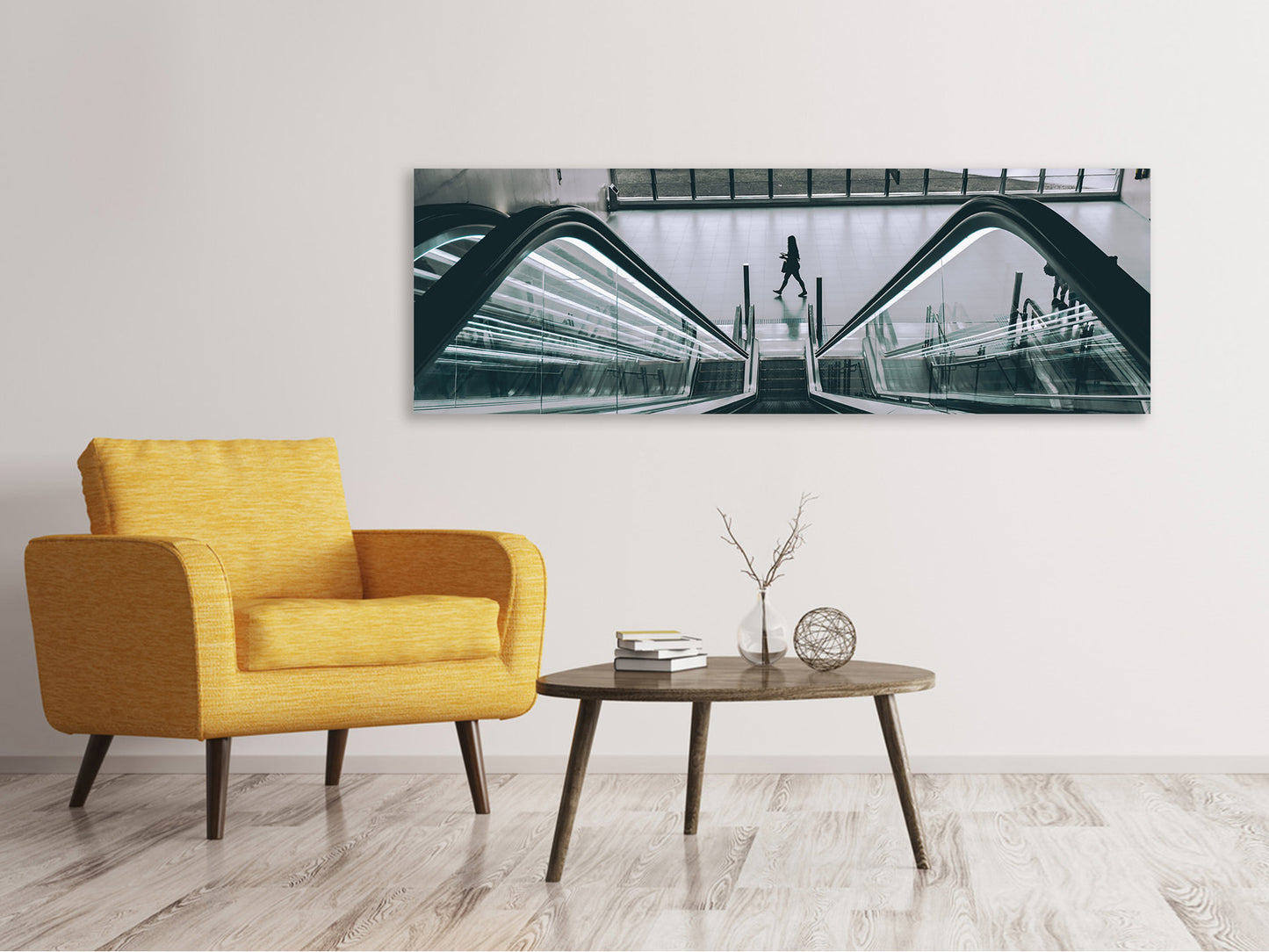 Leinwandbild Panorama Am Flughafen
