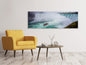 Leinwandbild Panorama Action am Wasserfall