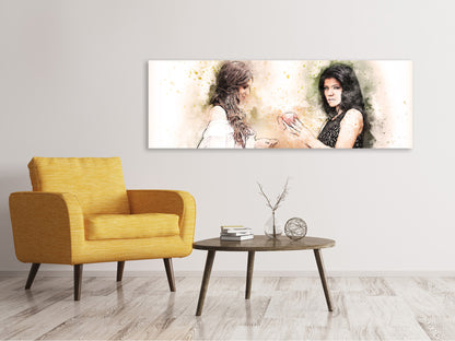 Leinwandbild Panorama 2 Frauen