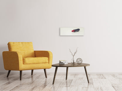 Leinwandbild Panorama Der Lippenstift