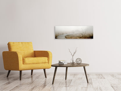 Leinwandbild Panorama Dichter Nebel