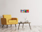 Leinwandbild Panorama Mosaik Wand