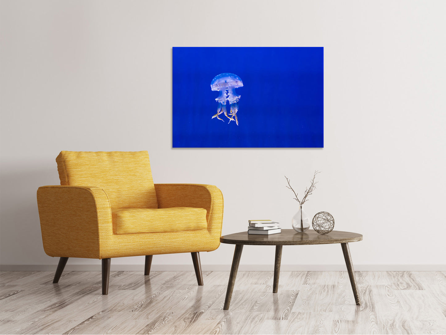 Leinwandbild Leuchtende Qualle