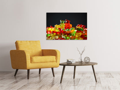 Leinwandbild Bunte Gummibärchen
