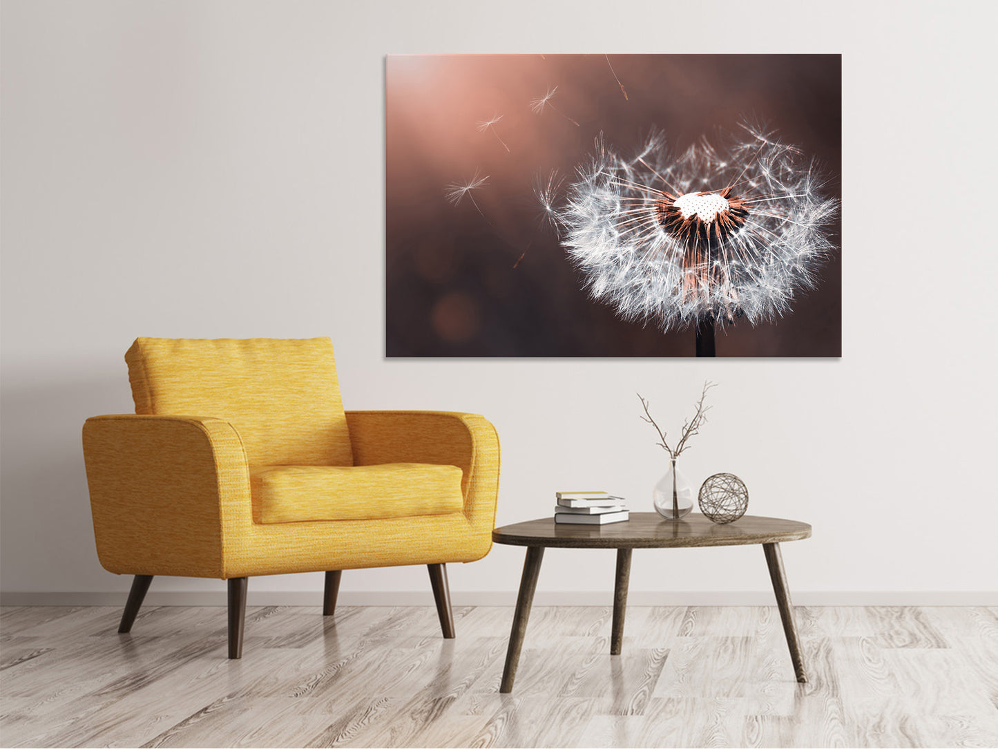 Leinwandbild Pusteblume im Abendlicht