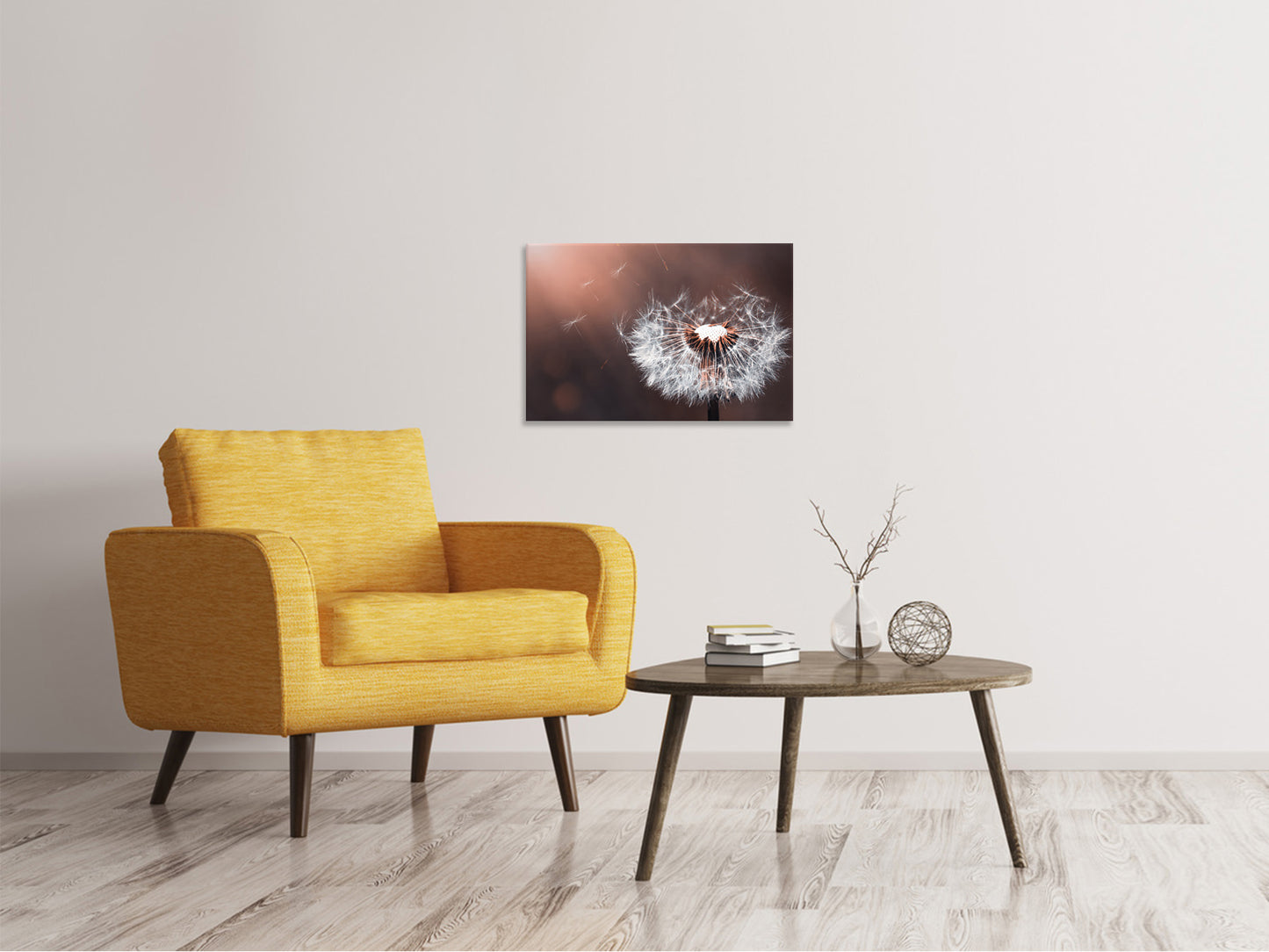 Leinwandbild Pusteblume im Abendlicht