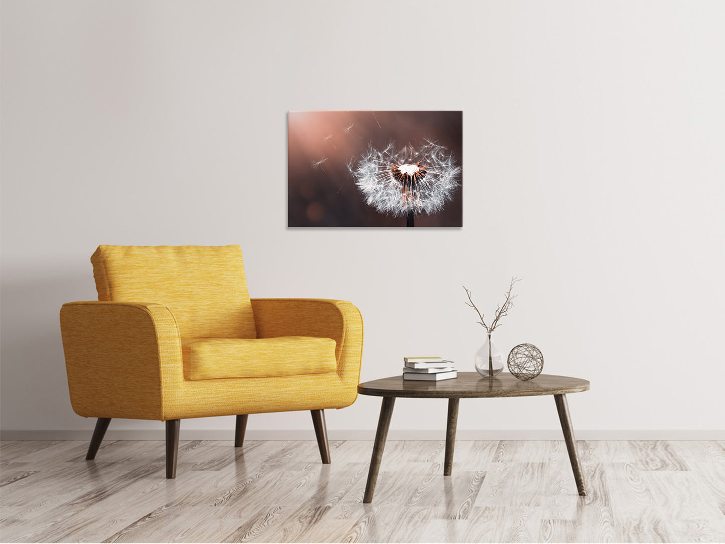 Leinwandbild Pusteblume im Abendlicht