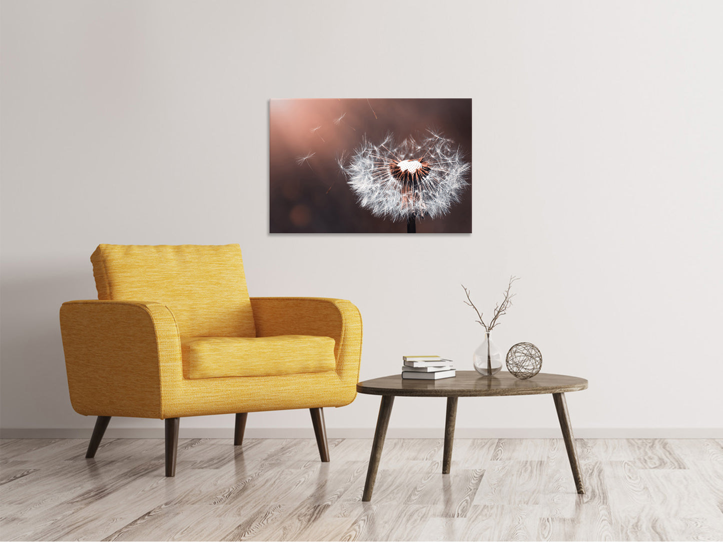 Leinwandbild Pusteblume im Abendlicht