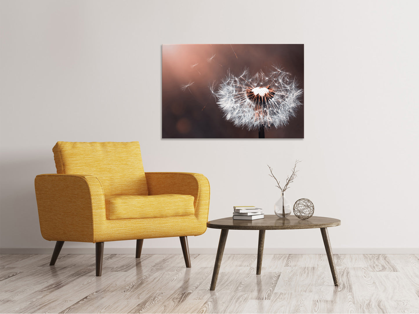 Leinwandbild Pusteblume im Abendlicht