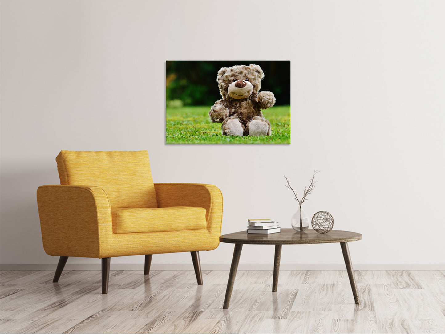 Leinwandbild Happy Teddybär