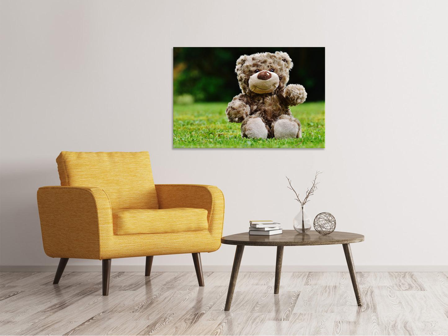 Leinwandbild Happy Teddybär